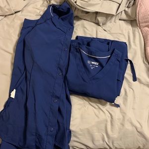 WonderWink Navy Blue Scrub Set with Jacket